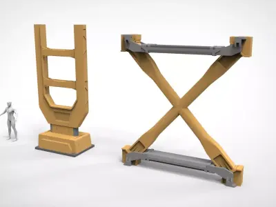 Sci-fi Architecture kitbash 57 3D model