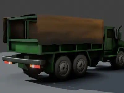 Military truck Low-poly 3D model