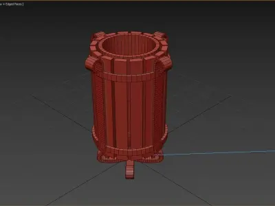 Trash Box - Outdoor Low-poly 3D model