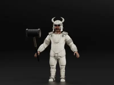 Dwarf Low-poly 3D model