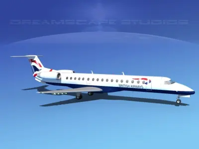 Embraer ERJ-145 British Airways 3D model