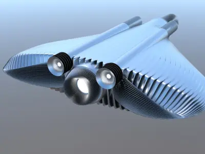 Spaceship Airplane Concept 3D 3D model