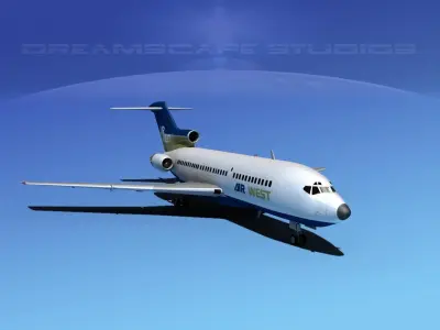 Boeing 727-100 Air West 3D model