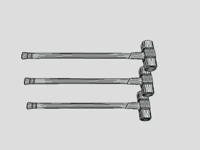 Sledge Hammer COLLECTION Low-poly 3D model