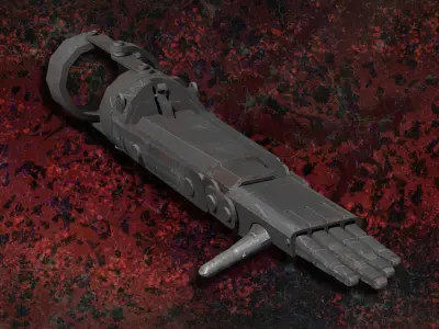 Berserk Guantlet Metal Arm Left - FanModel Free low-poly 3D model