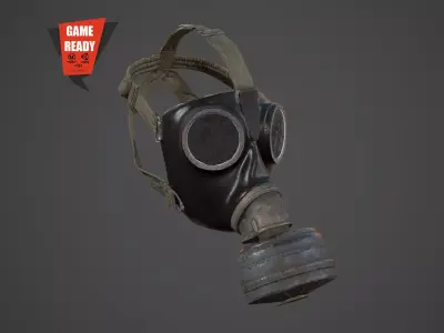 Gas Mask PBR GameReady Low-poly 3D model