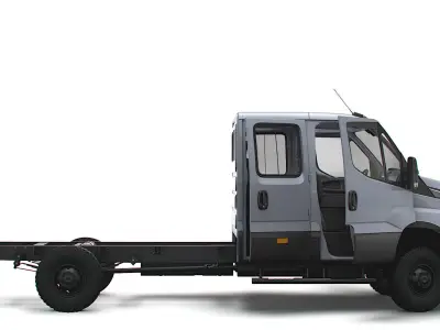 Iveco Daily Doka 4x4 HQ Interior 2017 3D model