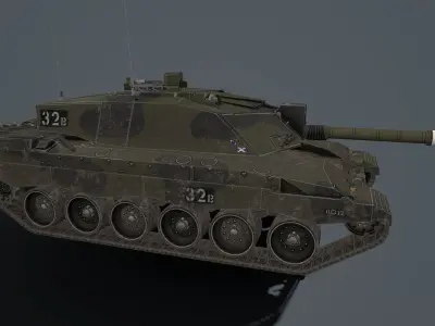 challenger 2 tank Low-poly 3D model