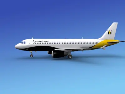 Airbus A320 Monarch 3D model