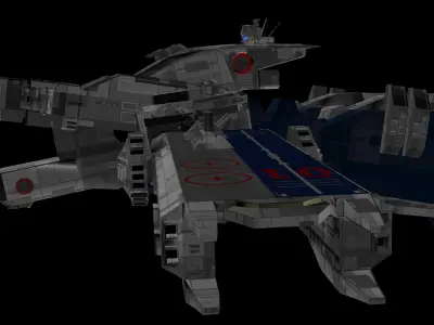 Macross SDF-1 Low-poly 3D model