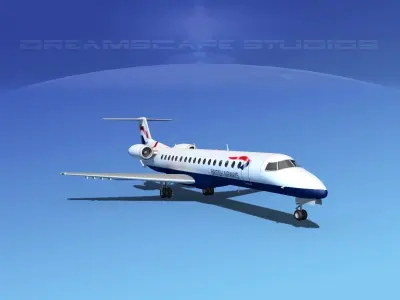 Embraer ERJ-145 British Airways 3D model