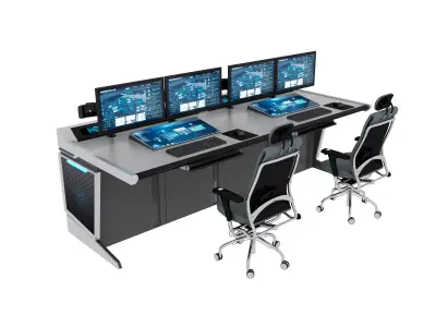 Control Room Desk  06 3D model