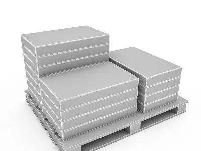 3D Warehouse Box Model 5 Low-poly 3D model