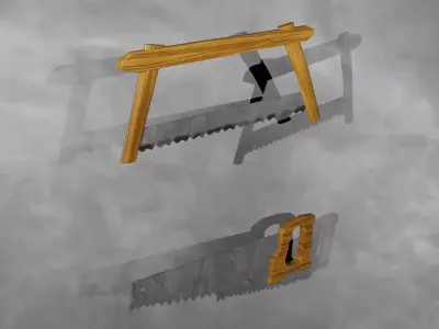 Stylized Medieval Tools Pack Low-poly 3D model