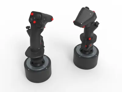 Aircraft control joystick  3D model