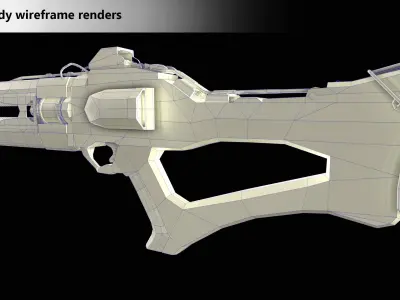 Xeno Rail Gun - A Concept 3D Weapon Low-poly 3D model