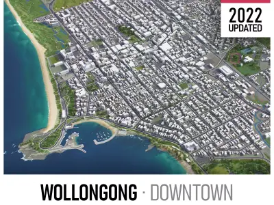 Wollongong Low-poly 3D model