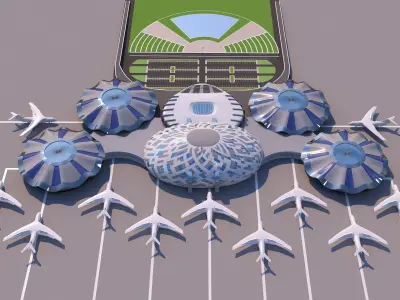 0193 - Airport Building 3D model