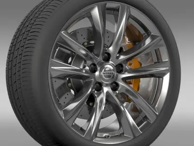 Nissan Fuga Hybrid wheel 2015 3D model