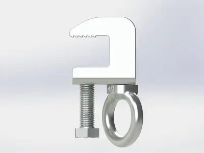 Beam clamp with eyebolt 3D model