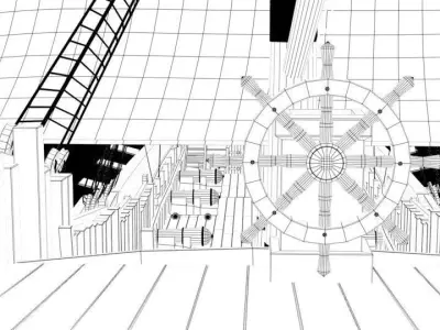 Pirate ship 3D model