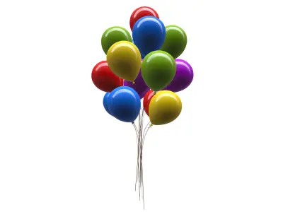 Balloons heart balloon 3D Model Collection