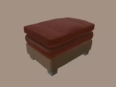Hand painted pouf for games Free low-poly 3D model