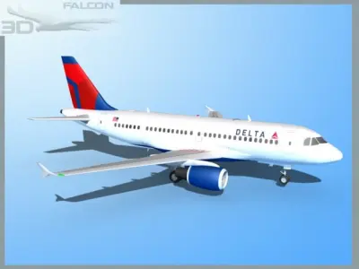 Falcon3D A319 Delta 3D model