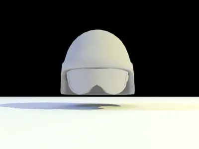 Ballistic helmet and goggles Free low-poly 3D model