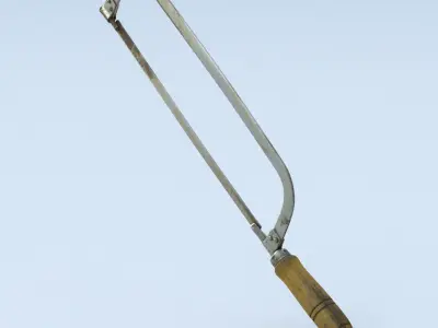 Hacksaw Low Poly fishing hook - fishing hook Low-poly 3D model