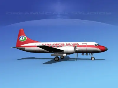 Convair CV-340 Alaska Frontier 3D model