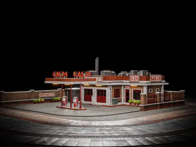 URBAN BUILDING OLD HORROR 11 Low-poly 3D model