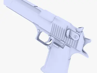 Desert Eagle Pistol Low-poly 3D model 3