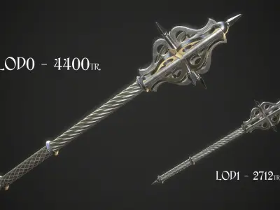 Mace 20 Low-poly 3D model