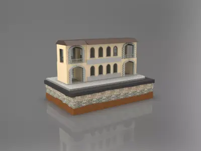 Old Istanbul City Building 005 3D model
