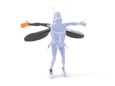 Insectoid Warrior Black model pack Low-poly 3D model