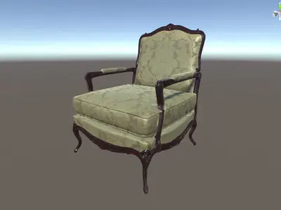 Classic chair lowpoly PBR Low-poly 3D model