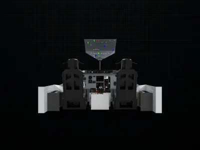 Cockpit of plane 3D model
