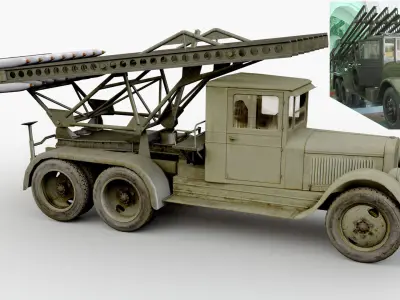 BM-13  Katyusha Low-poly 3D model