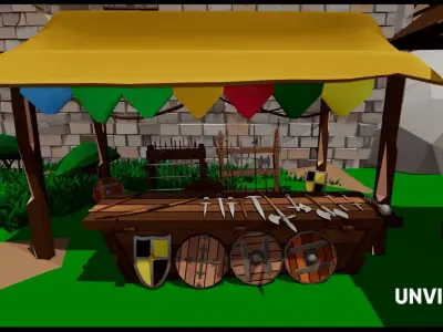 SwordSmith Kitbashing Low-poly 3D model