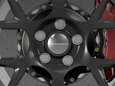 Dodge Challenger RT Shaker wheel 2015 3D model