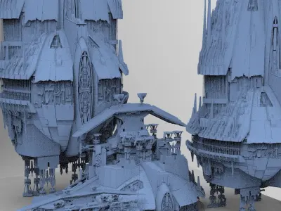 Jupiter Ruin launcher base Tower Master towers 3D model