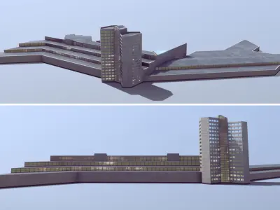 Arlanda Eurostop Hotel Low-poly 3D model