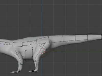 Postosuchus Low-poly 3D model