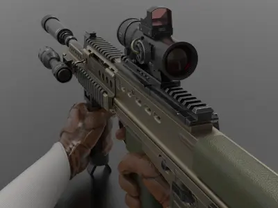 SA80 L85A2 Weapon Fps-Tps Low-poly 3D model