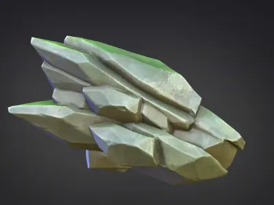 Stylized stones 3D model