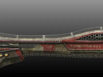 Sci-Fi Chain Sword Free 3D model