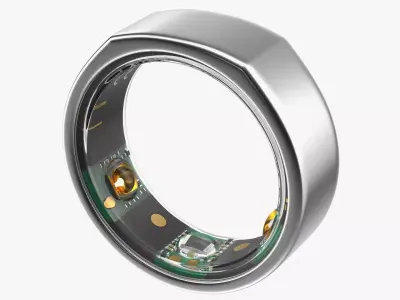 Oura Ring Chrome 3D model