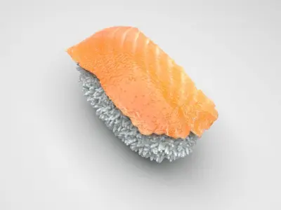 Shake Nigiri Salmon Sushi 3D model