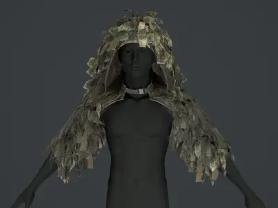 Viper  2 Ghillie hood Low-poly 3D model